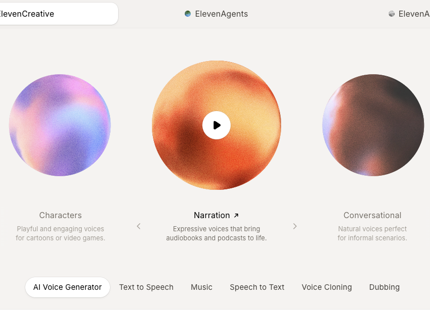 ElevenLabs product screenshot